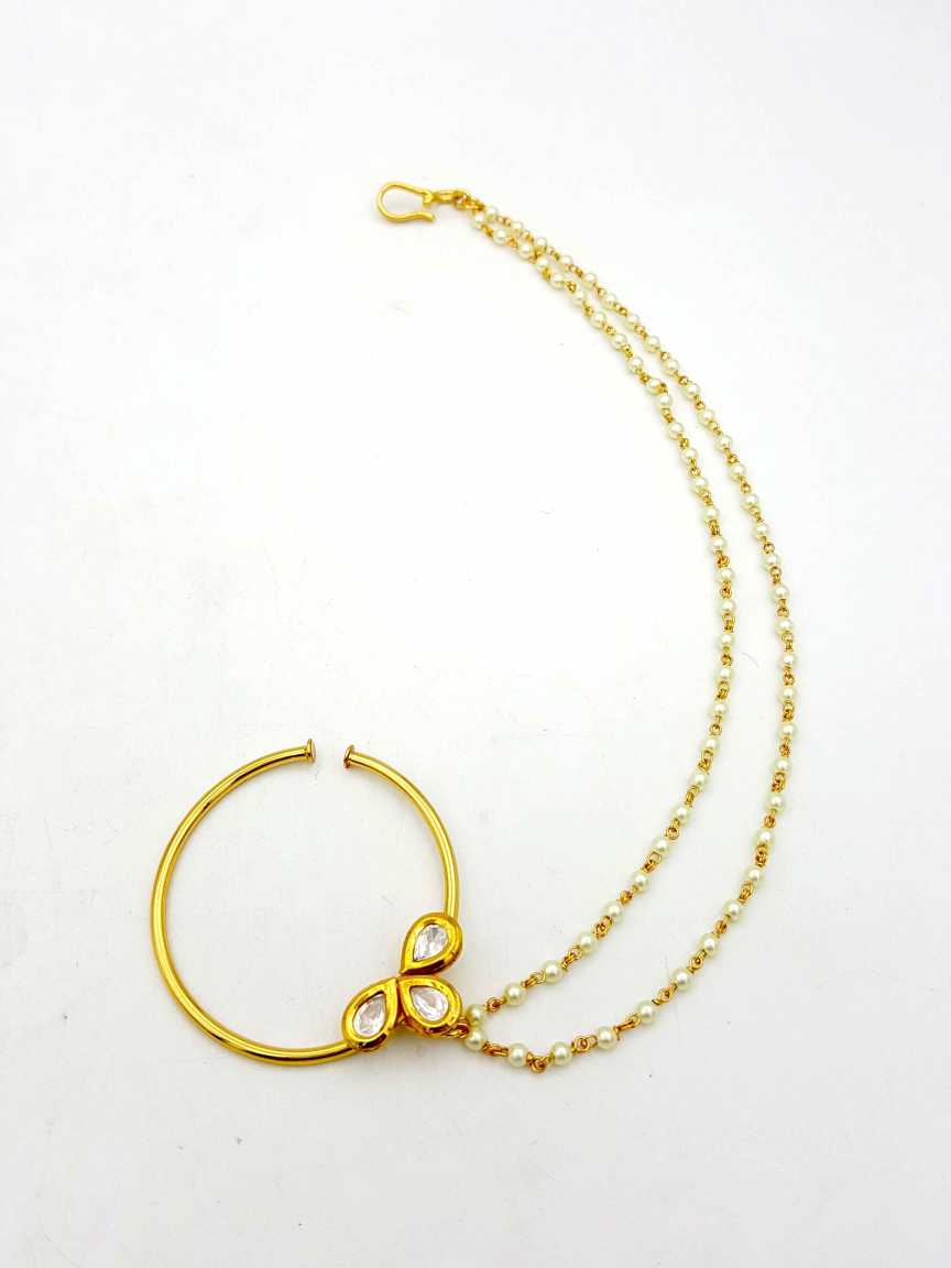 NOSE RING NATH in VILANDI KUNDAN Style | Design - 19219