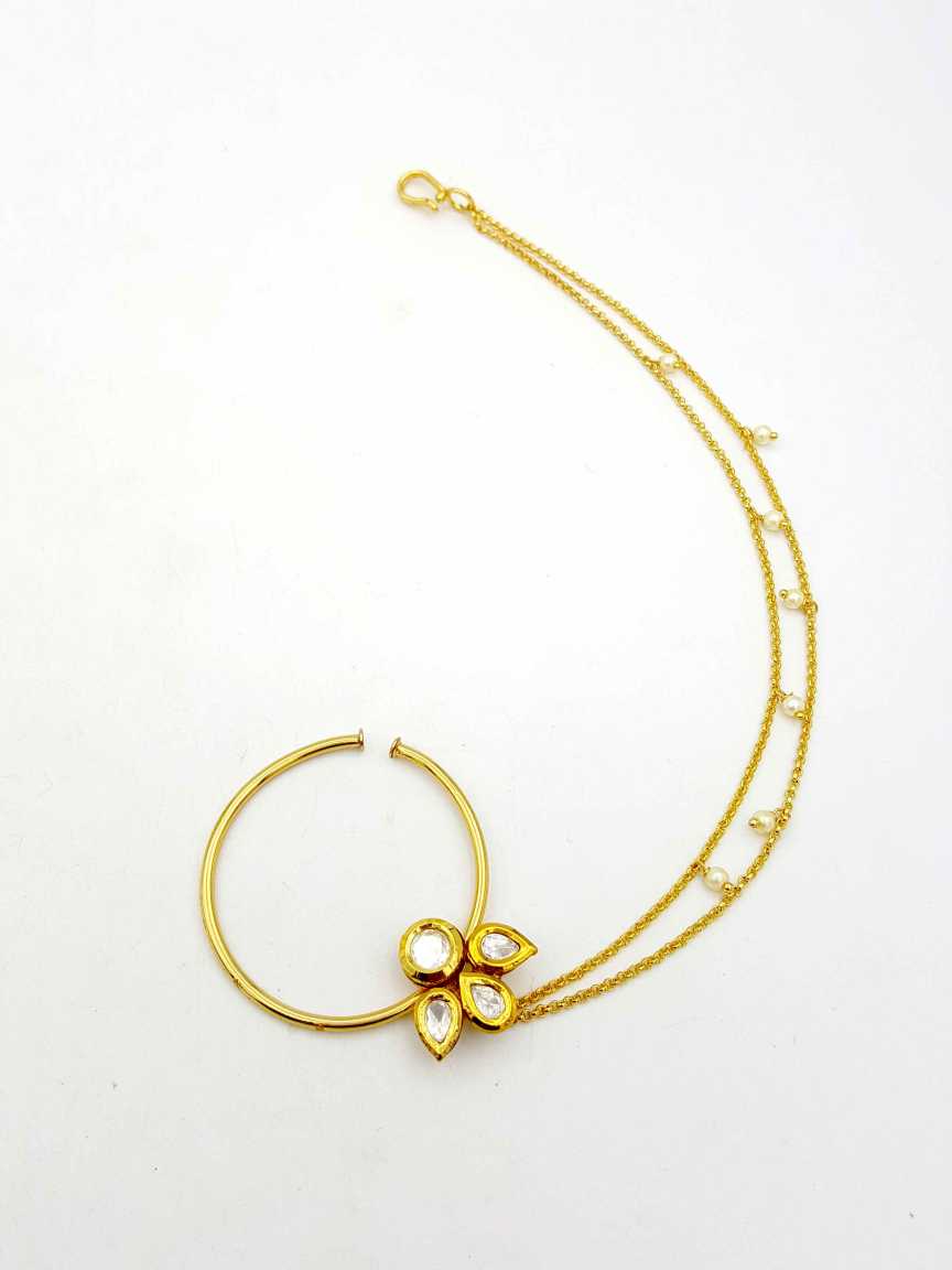 NOSE RING NATH in VILANDI KUNDAN Style | Design - 19223