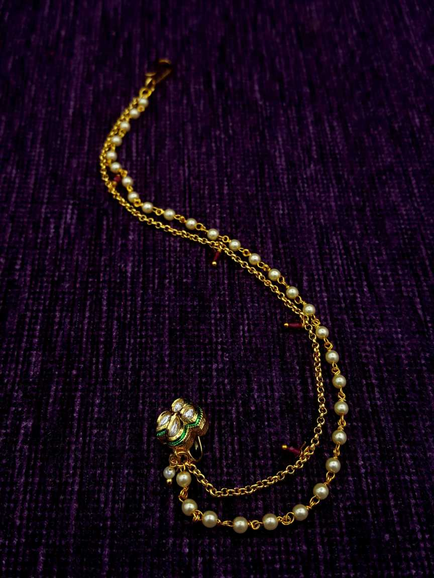NOSE RING NATH IN VILANDI KUNDAN STYLE | DESIGN - 20056