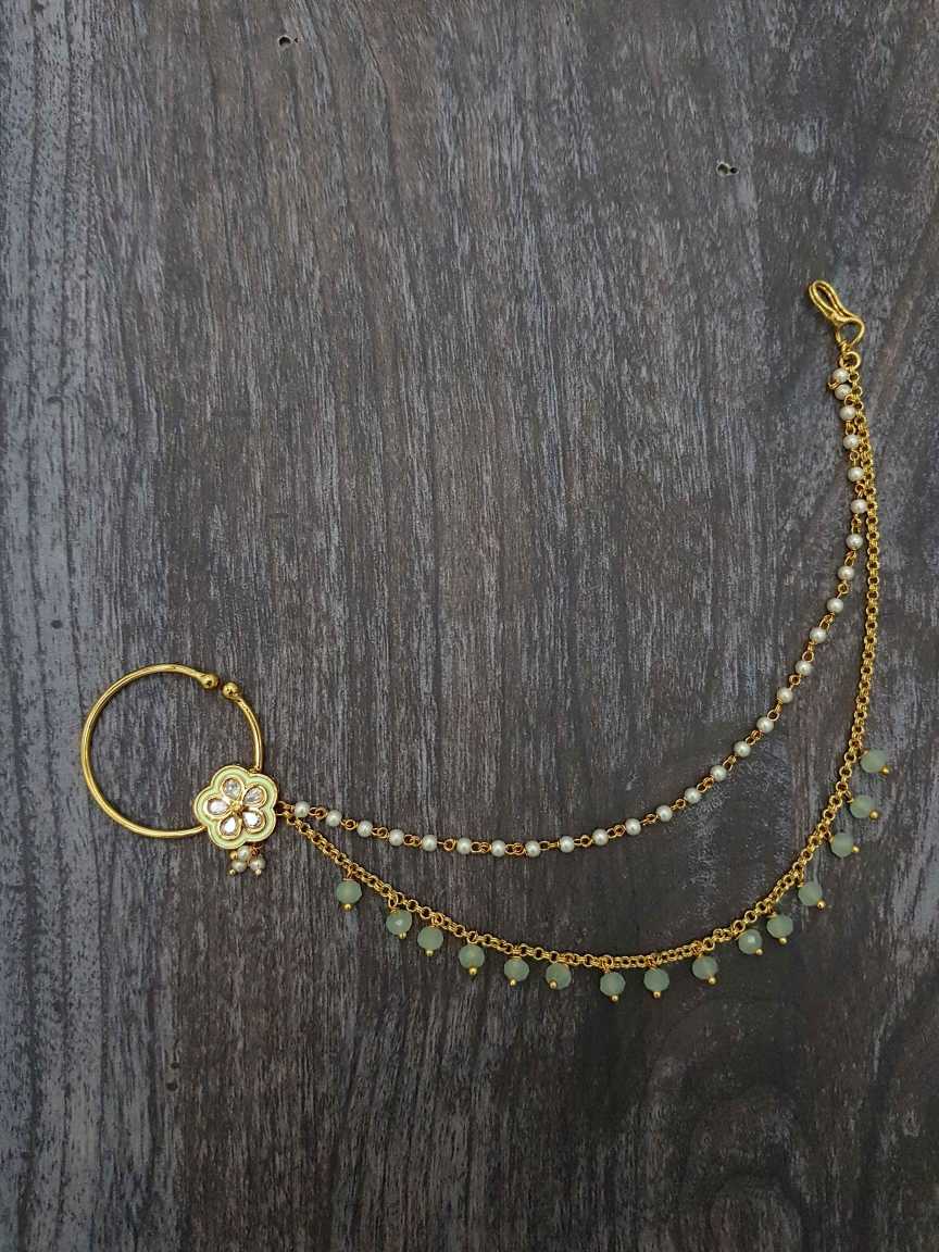 NOSE RING NATH in VILANDI KUNDAN Style | Design - 21024