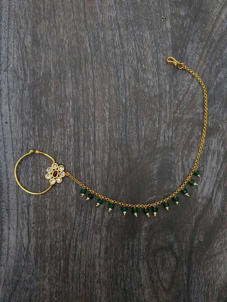 NOSE RING NATH in VILANDI KUNDAN Style | Design - 21025