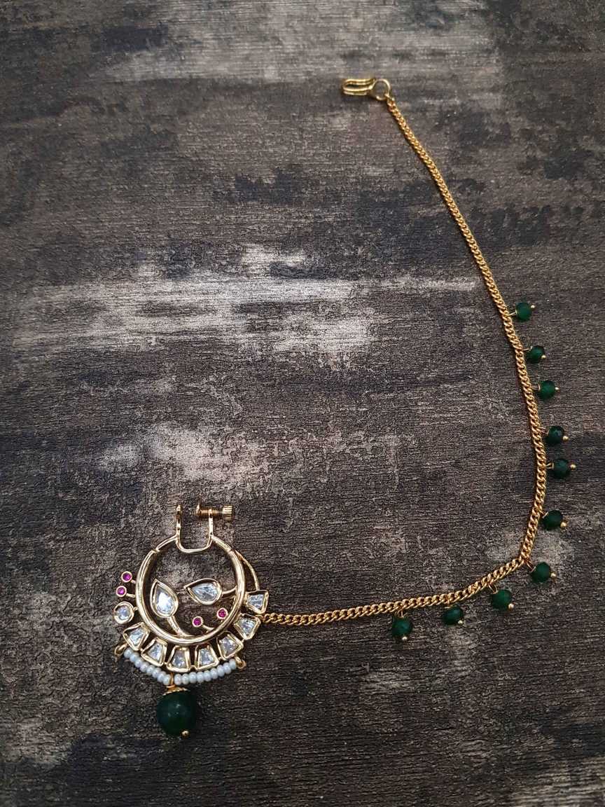 NOSE RING NATH in VILANDI KUNDAN Style | Design - 21123