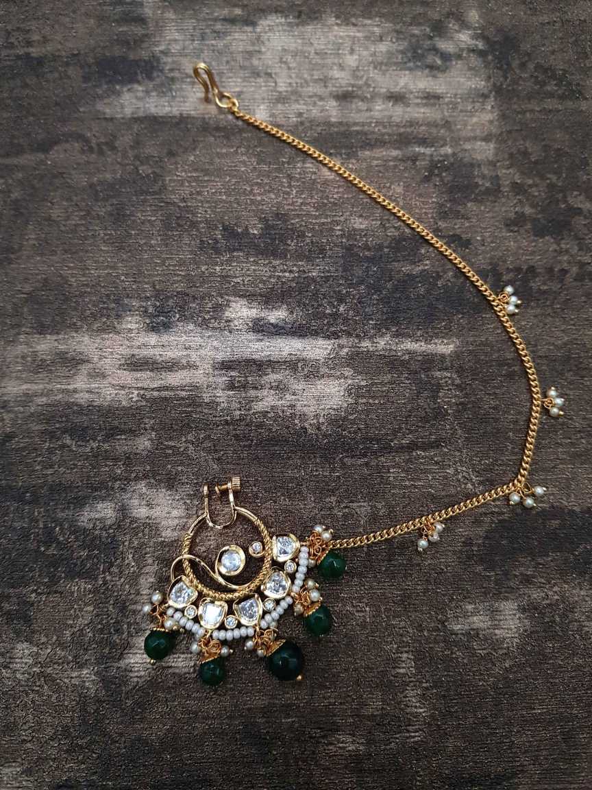 NOSE RING NATH in VILANDI KUNDAN Style | Design - 21124