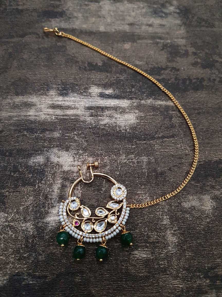 NOSE RING NATH in VILANDI KUNDAN Style | Design - 21126