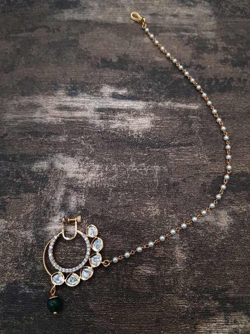 NOSE RING NATH in VILANDI KUNDAN Style | Design - 21129