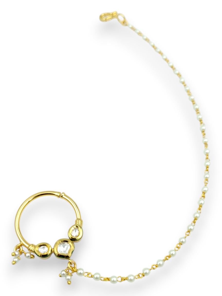 NOSE RING NATH IN VILANDI KUNDAN STYLE | DESIGN - 24042