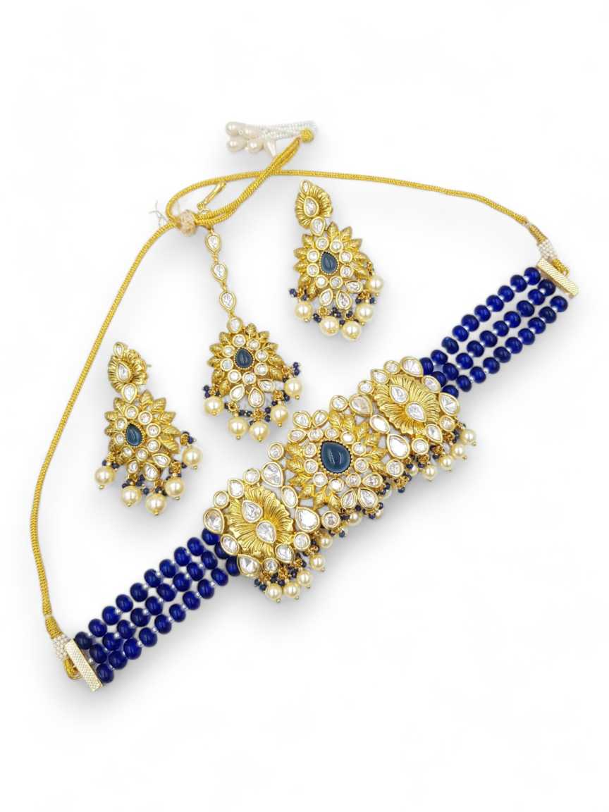 NECKLACE SET WITH MAANG TIKA in BOUTIQUE Style | Design - 22102