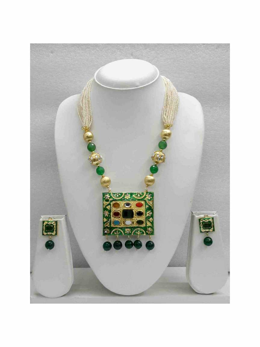 checkered_polki-pendant_earring-PECK14444GNMUHG