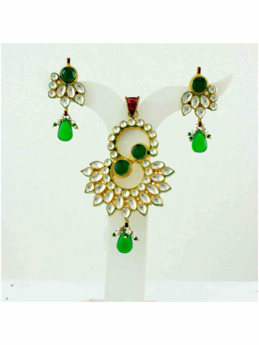 PENDANT EARRING in JADAU KUNDAN Style | Design - 11219