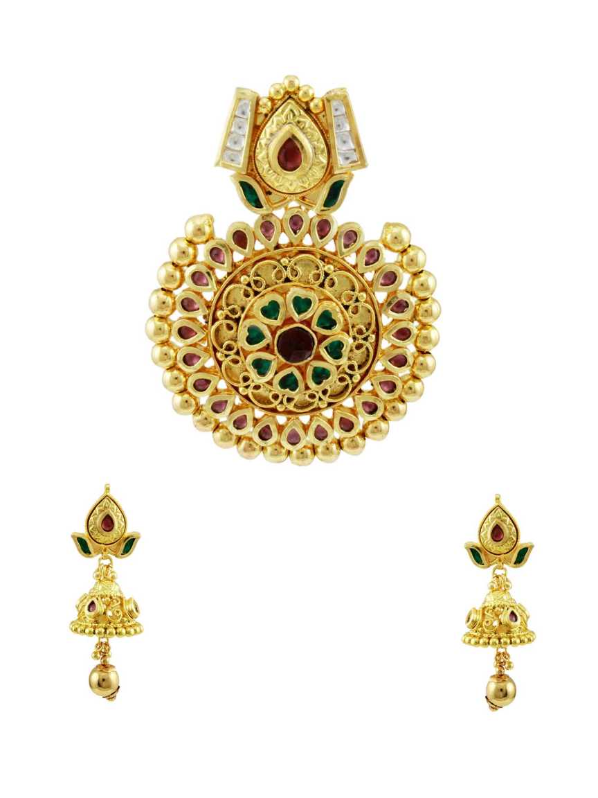 PENDANT EARRING in JADAU KUNDAN Style | Design - 11220