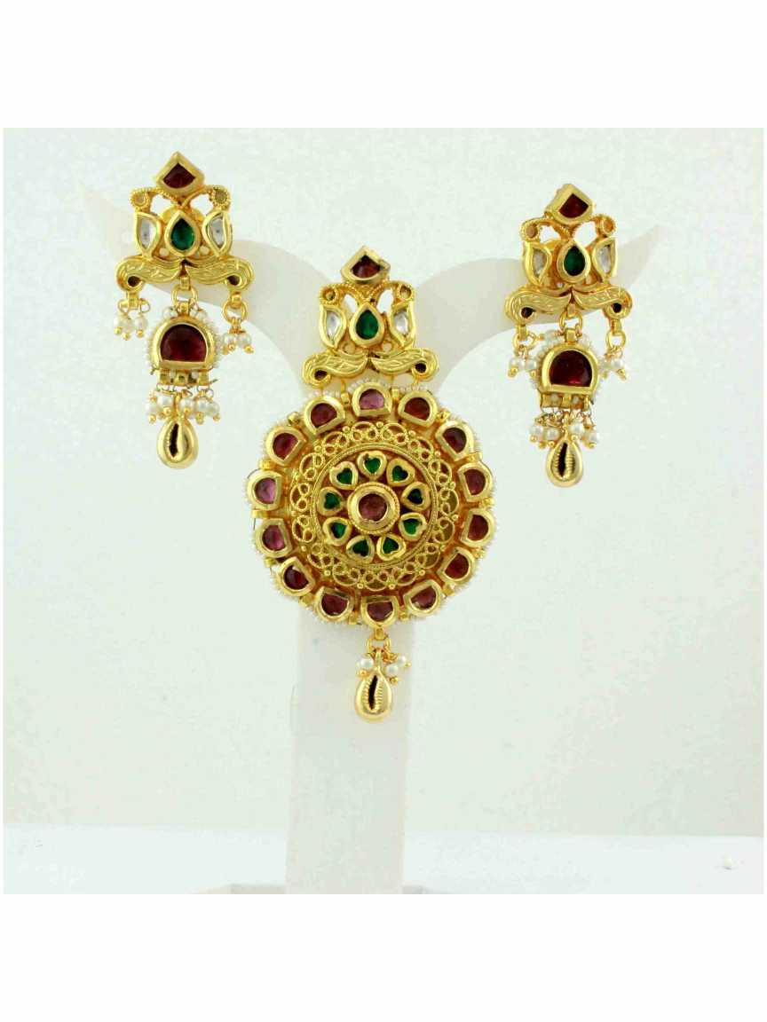 PENDANT EARRING in JADAU KUNDAN Style | Design - 11221