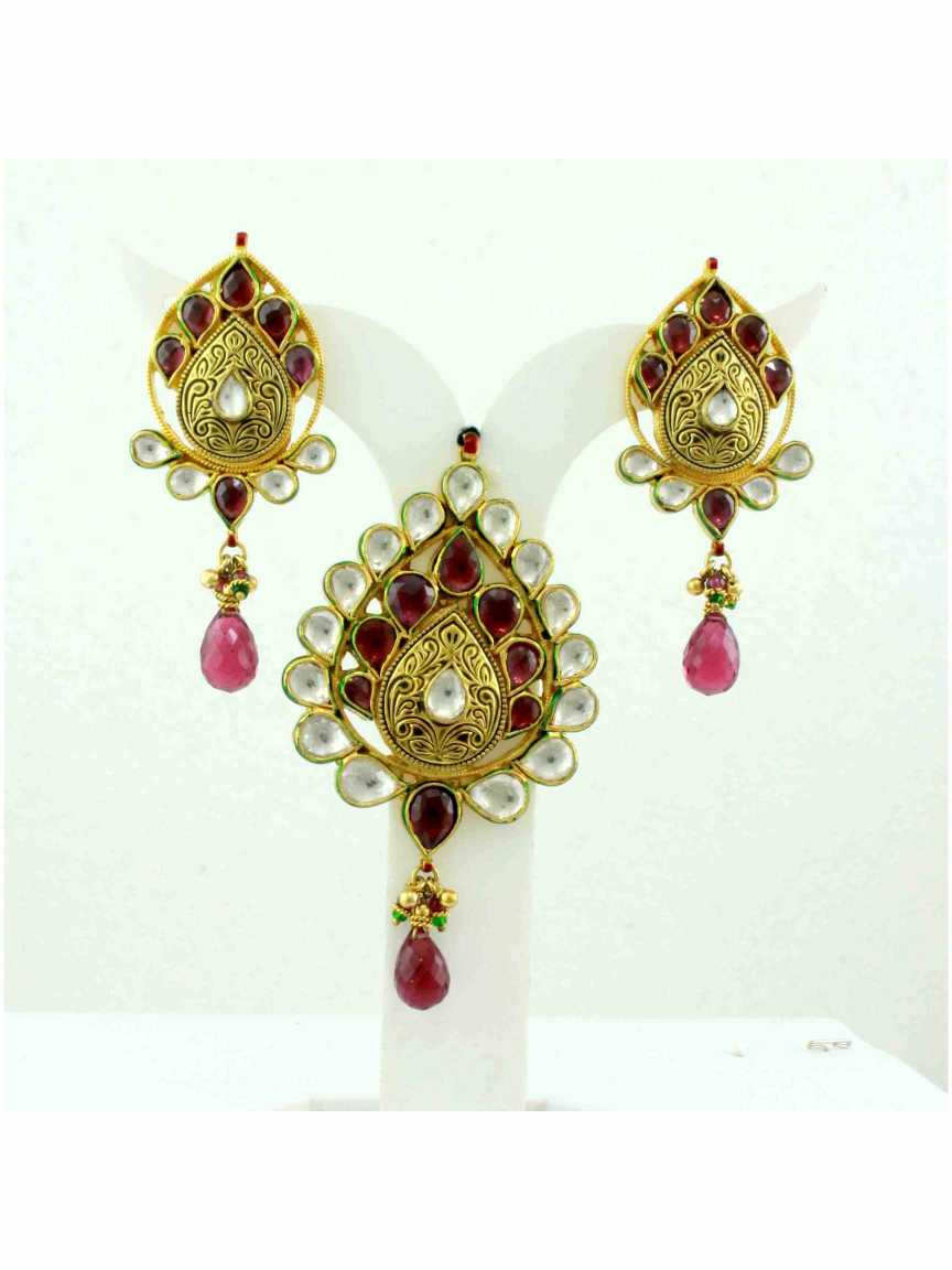 kundan-pendant_earring-PEKU11225RLHG