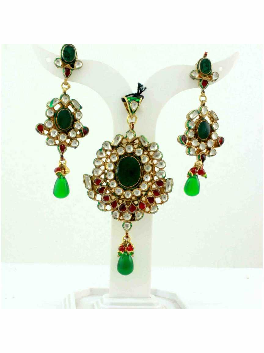 PENDANT EARRING in JADAU KUNDAN Style | Design - 11230