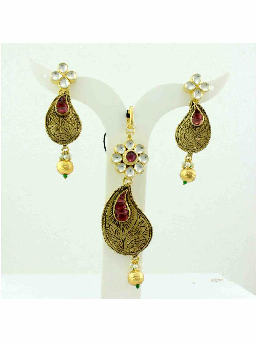 PENDANT EARRING in JADAU KUNDAN Style | Design - 11231