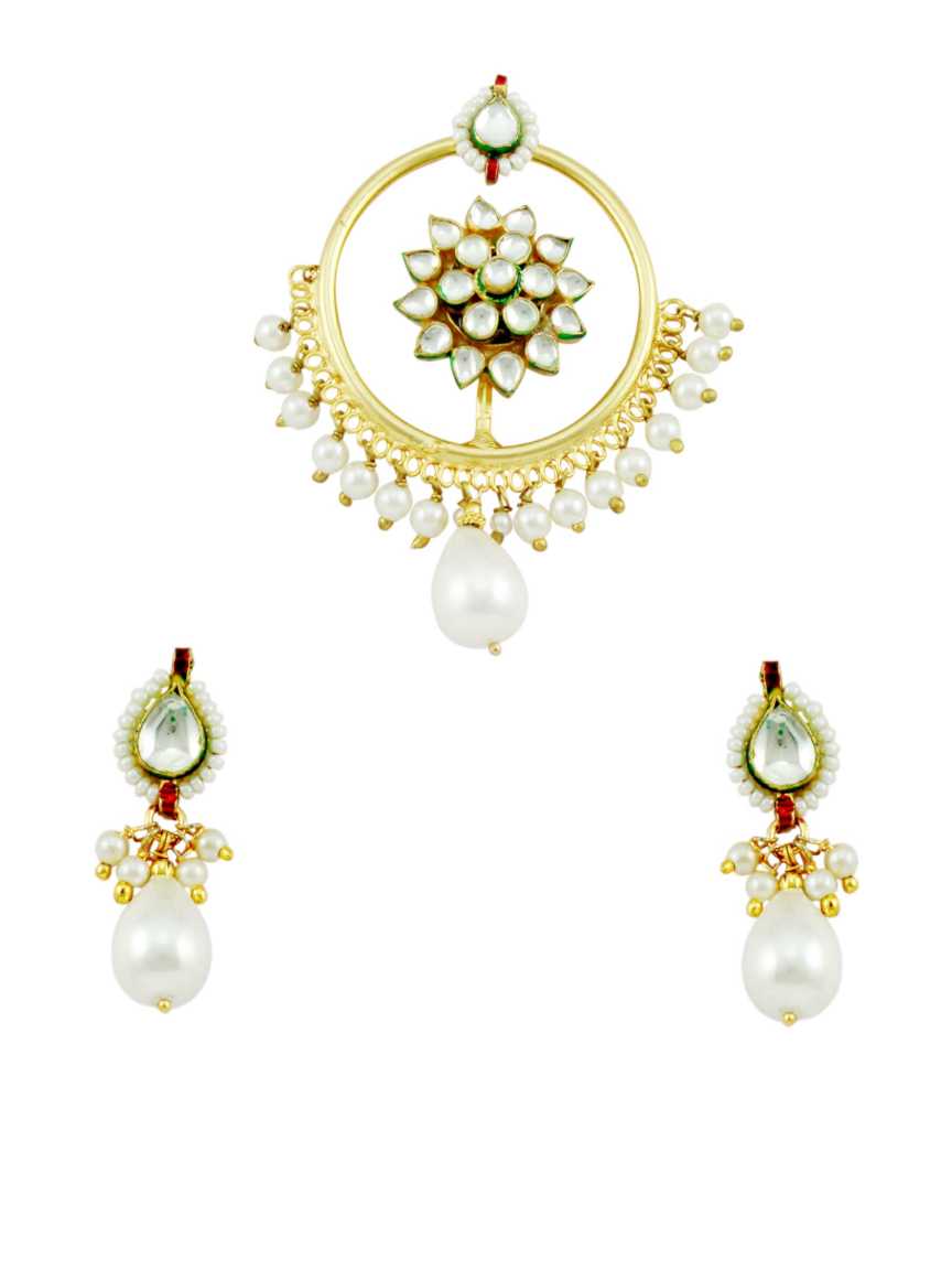 PENDANT EARRING in JADAU KUNDAN Style | Design - 11233