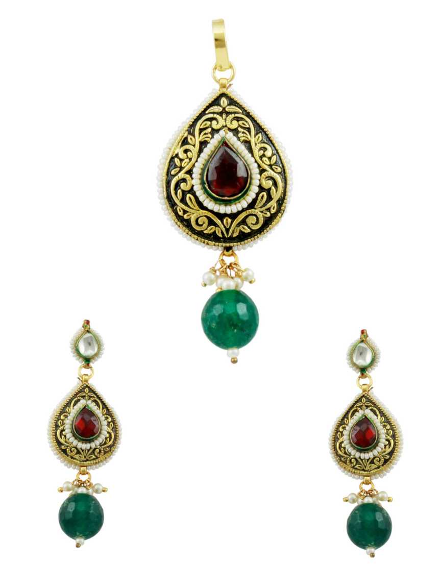 PENDANT EARRING in JADAU KUNDAN Style | Design - 11234