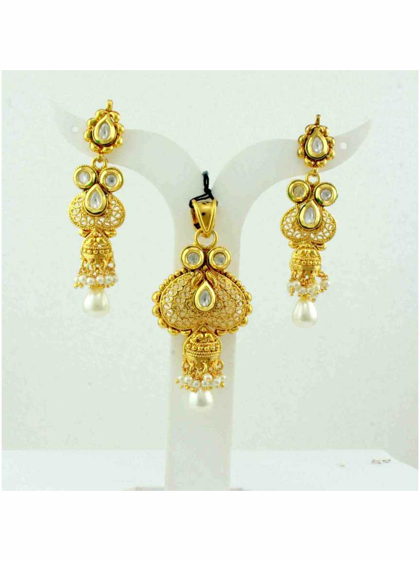 PENDANT EARRING in VILANDI KUNDAN Style | Design - 11224