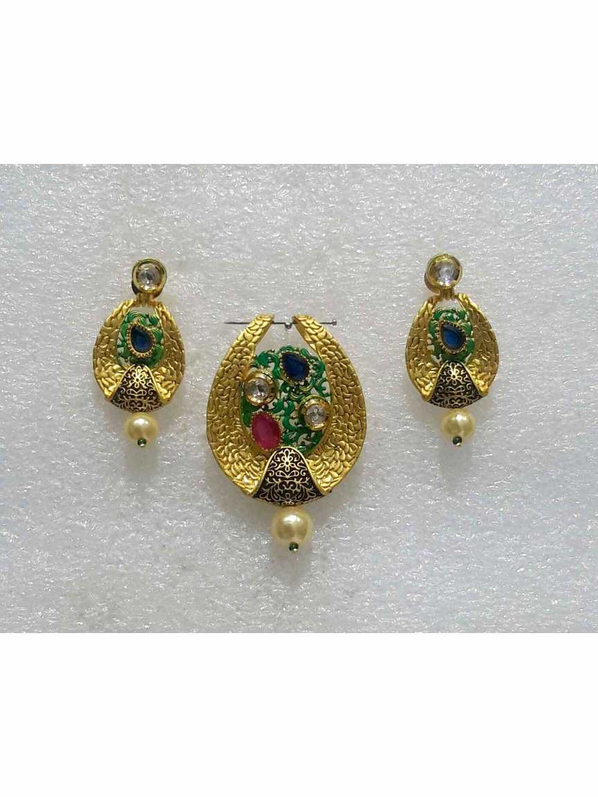 PENDANT EARRING in VILANDI KUNDAN Style | Design - 14854