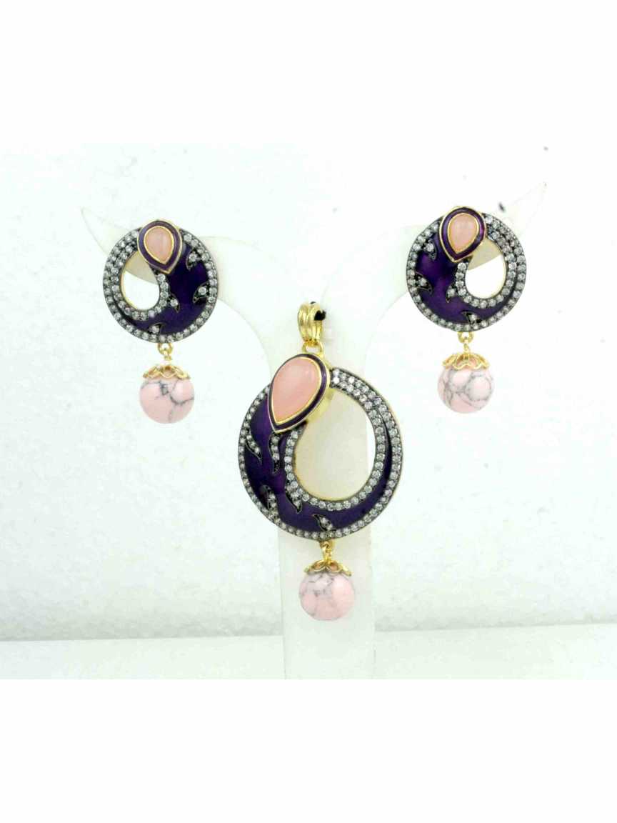 victorian-pendant_earring-PEVR12868PKAMBD