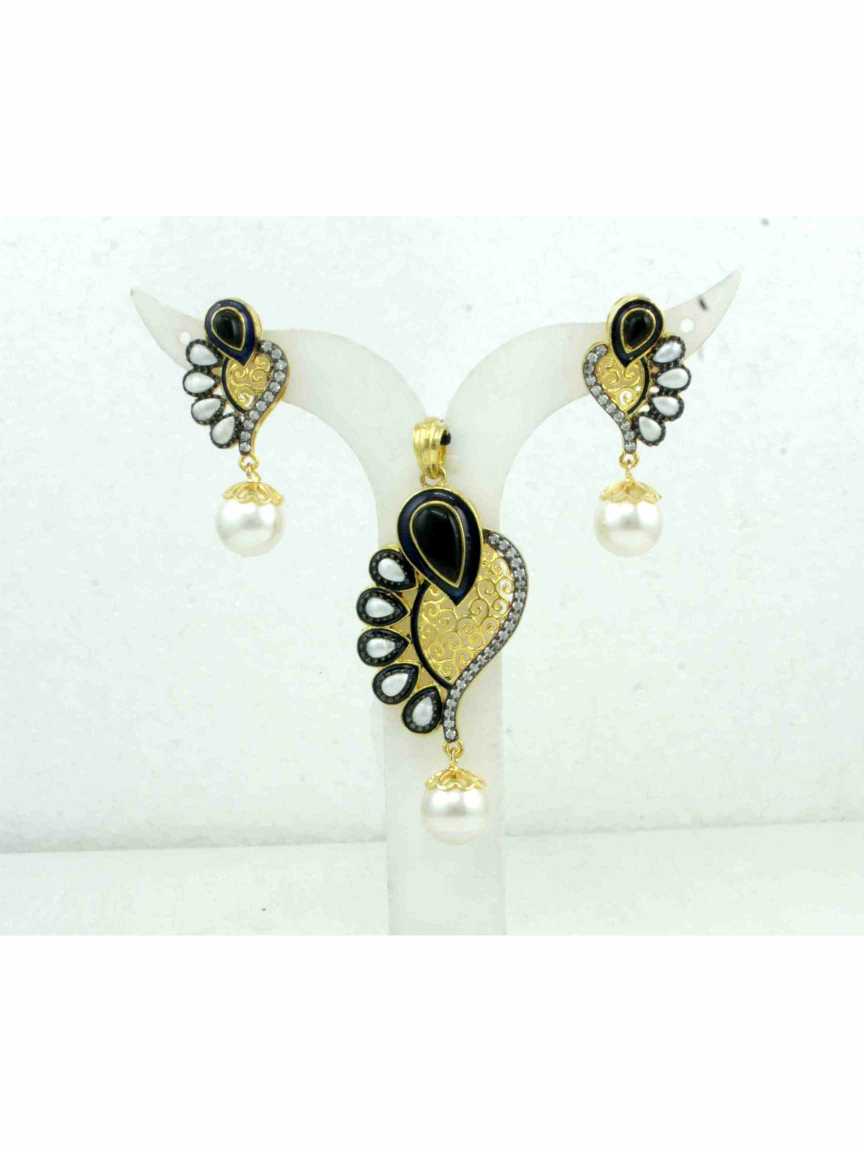 victorian-pendant_earring-PEVR12908BKPLBD