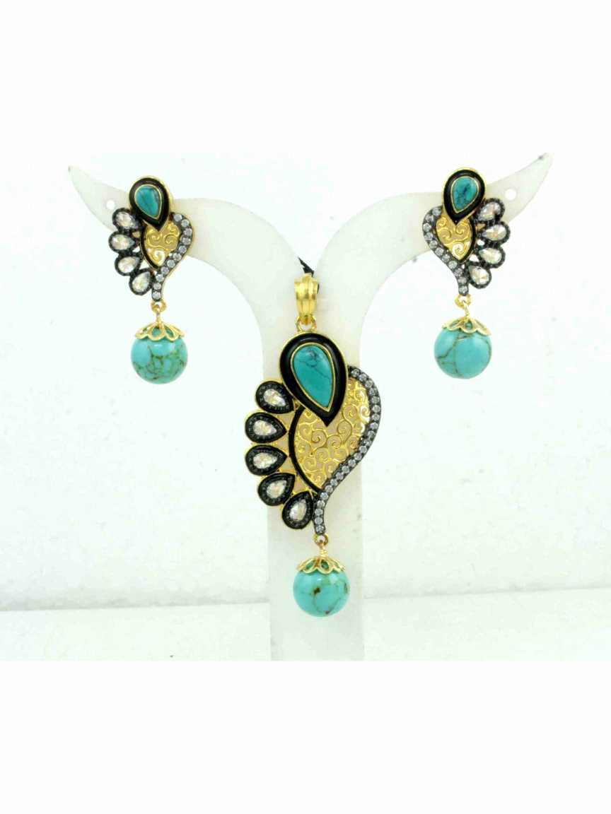 victorian-pendant_earring-PEVR12908TQCLBD