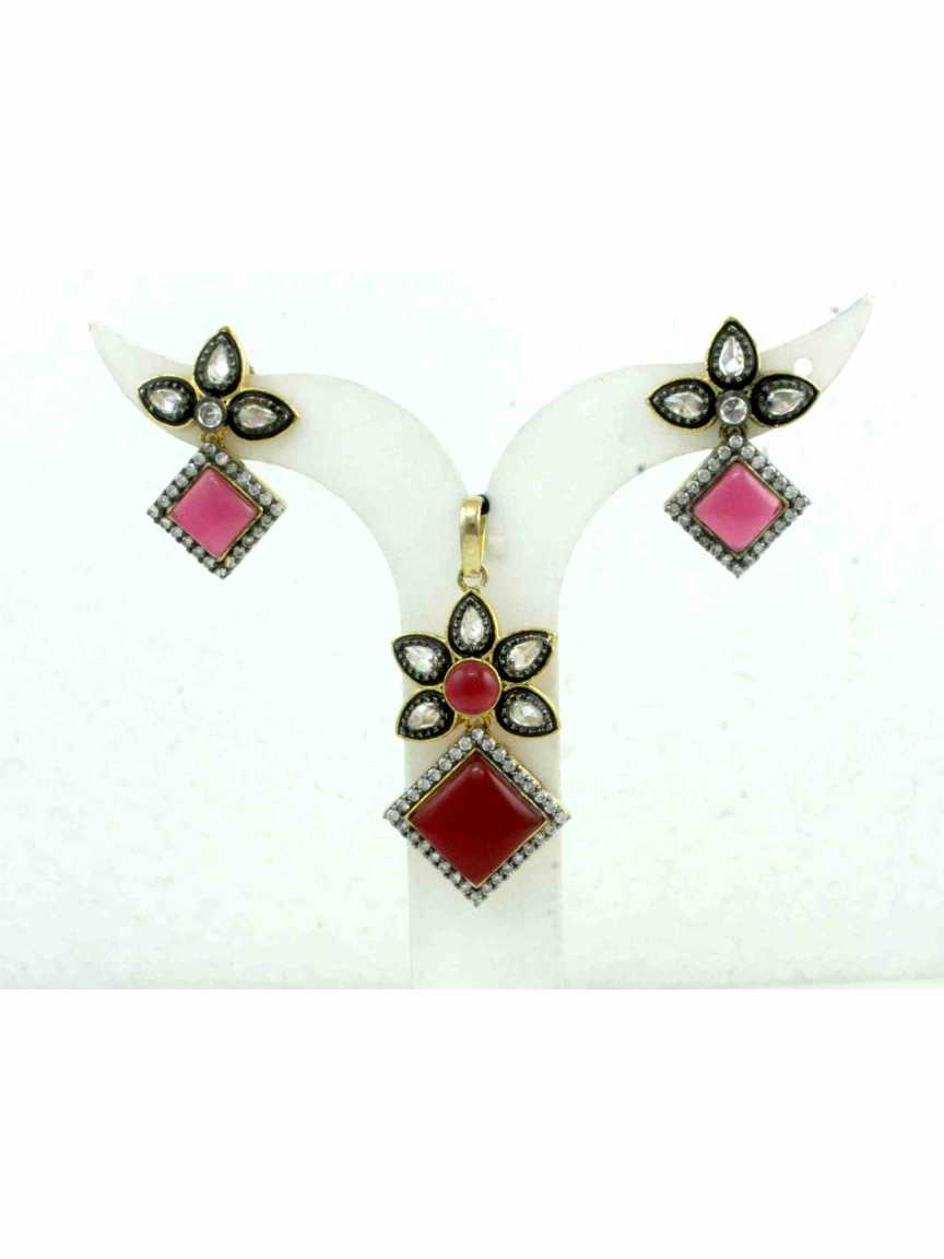 victorian-pendant_earring-PEVR12914RBCLBD