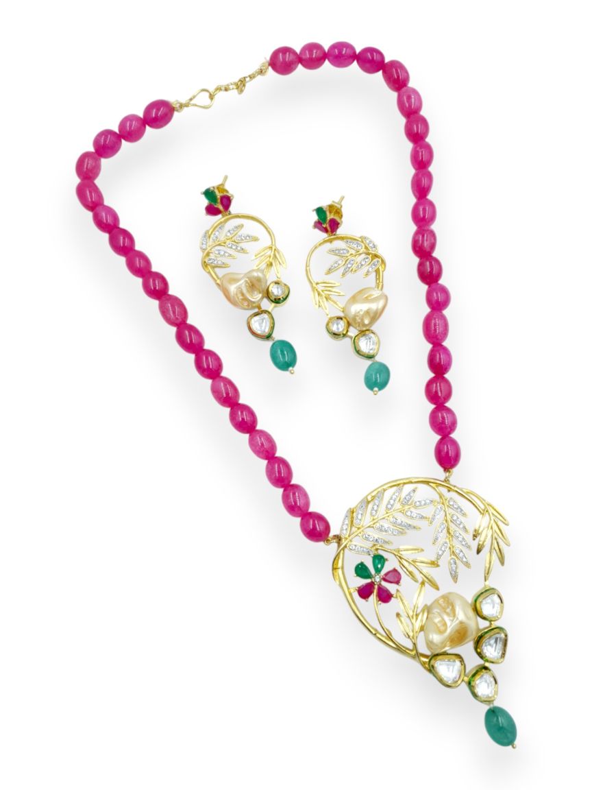 LONG NECKLACE SET WITH PENDANT IN BOUTIQUE STYLE | DESIGN - 23545