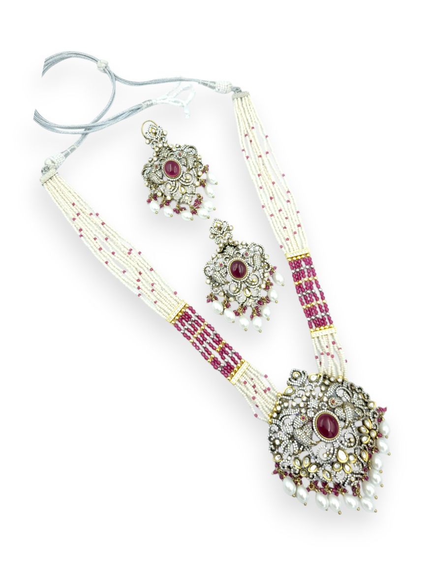 LONG NECKLACE SET WITH PENDANT IN BOUTIQUE STYLE | DESIGN - 23894