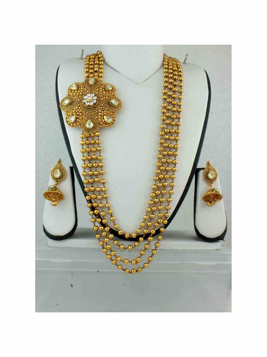 LONG NECKLACE SET WITH PENDANT in GOLD Style | Design - 10868