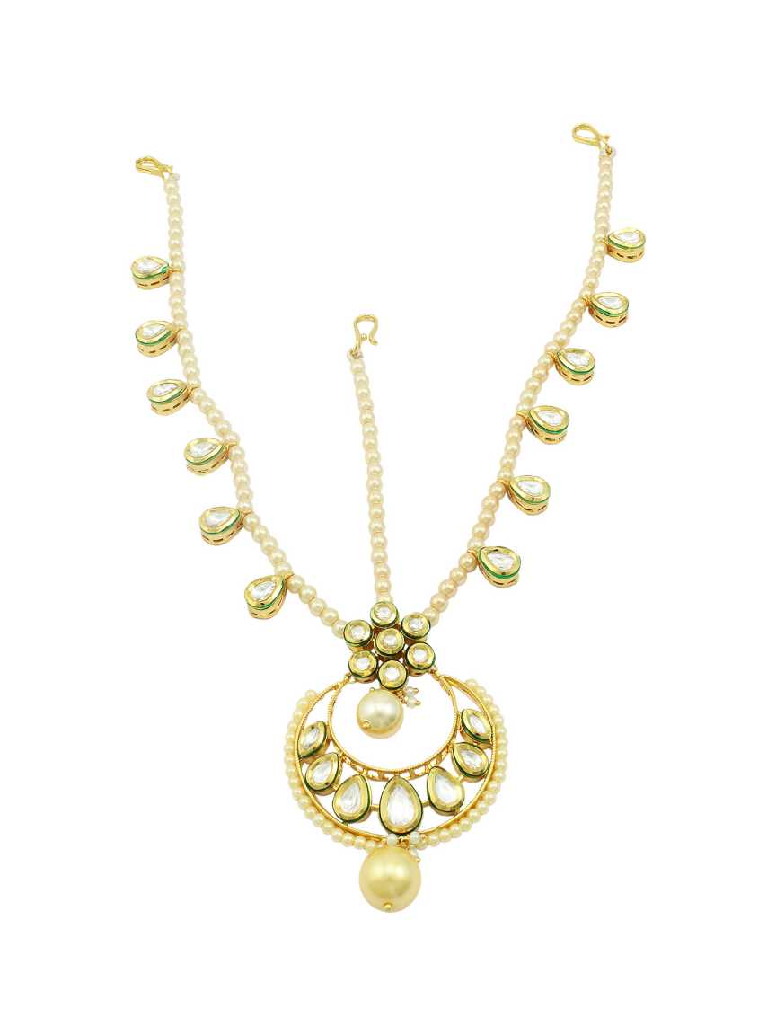 LONG NECKLACE SET WITH PENDANT in VILANDI KUNDAN Style | Design - 16418