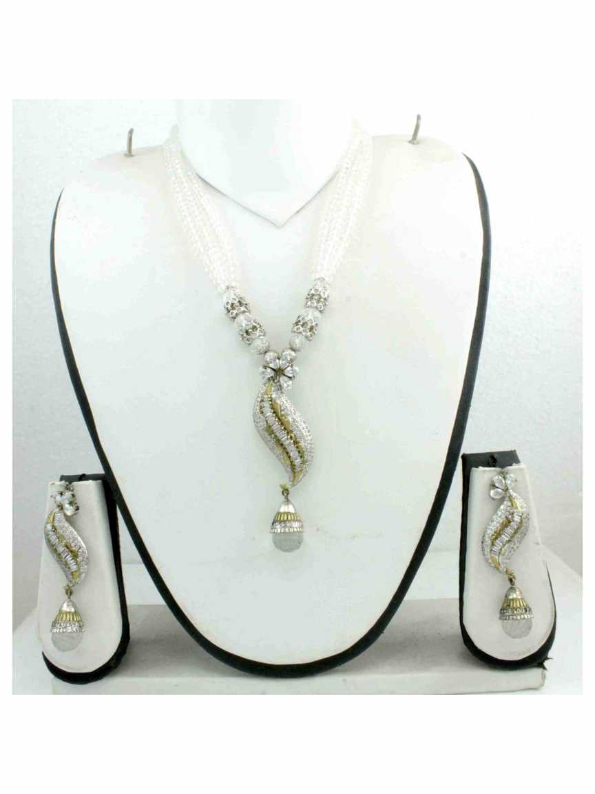 LONG NECKLACE SET WITH PENDANT in ANTIQUE VICTORIAN Style | Design - 12923