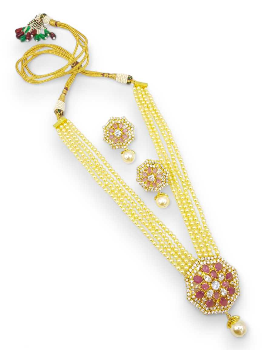 LONG NECKLACE SET WITH PENDANT IN ANTIQUE VICTORIAN STYLE | DESIGN - 14622