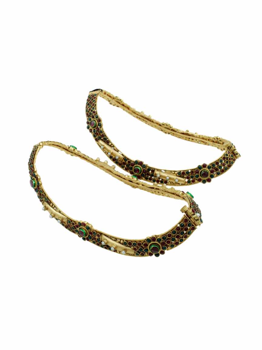 PAYAL ANKLET in CHECKERED POLKI Style | Design - 11857