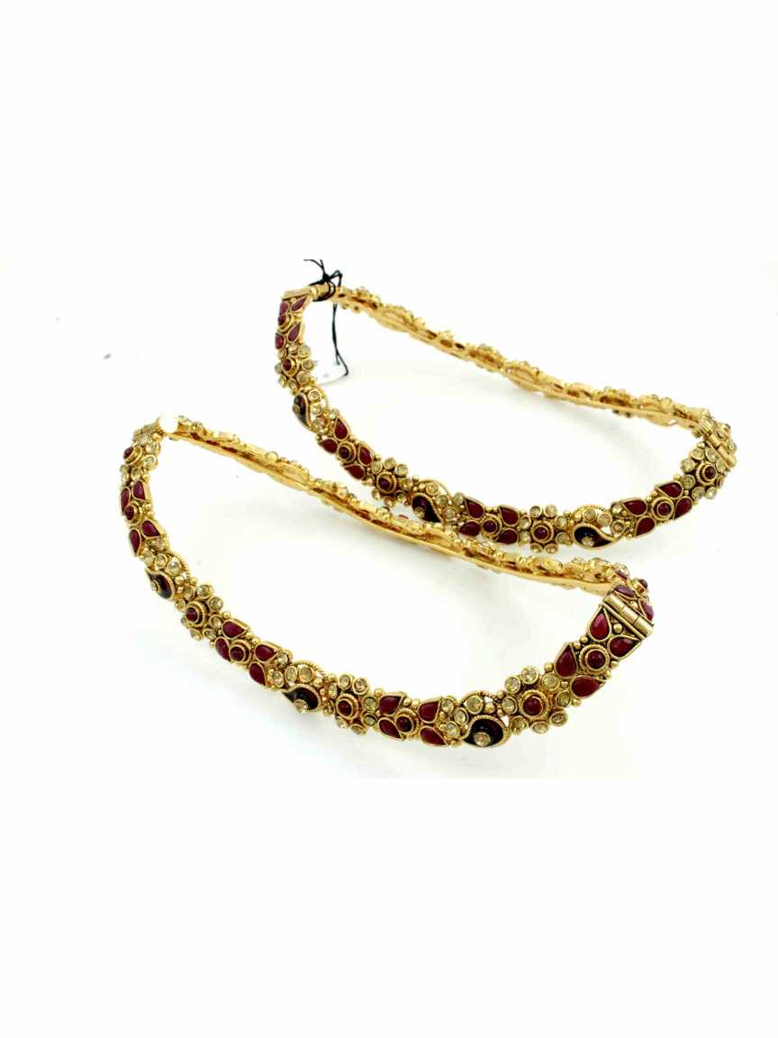 PAYAL ANKLET in CHECKERED POLKI Style | Design - 11864