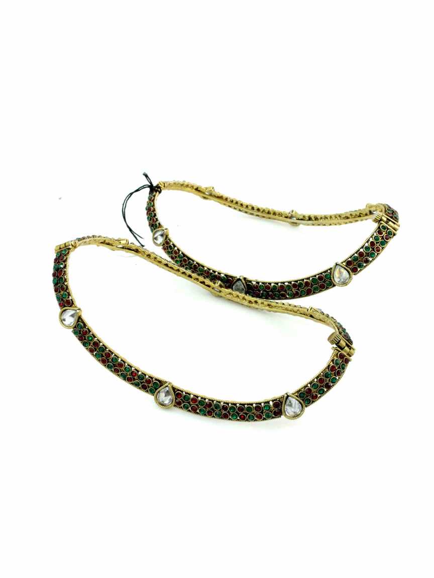 PAYAL ANKLET in CHECKERED POLKI Style | Design - 11866