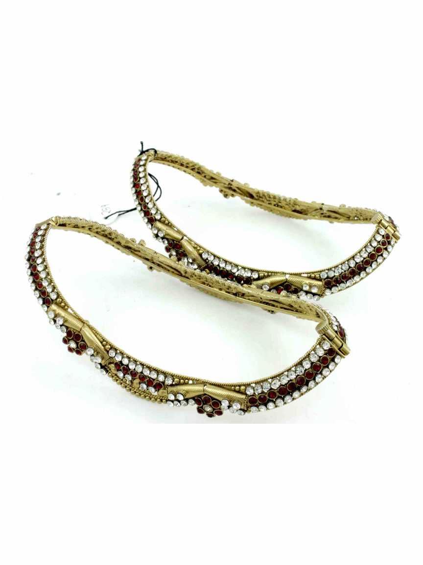 PAYAL ANKLET in CHECKERED POLKI Style | Design - 11867