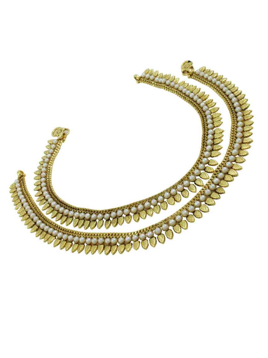 PAYAL ANKLET in CHECKERED POLKI Style | Design - 11926