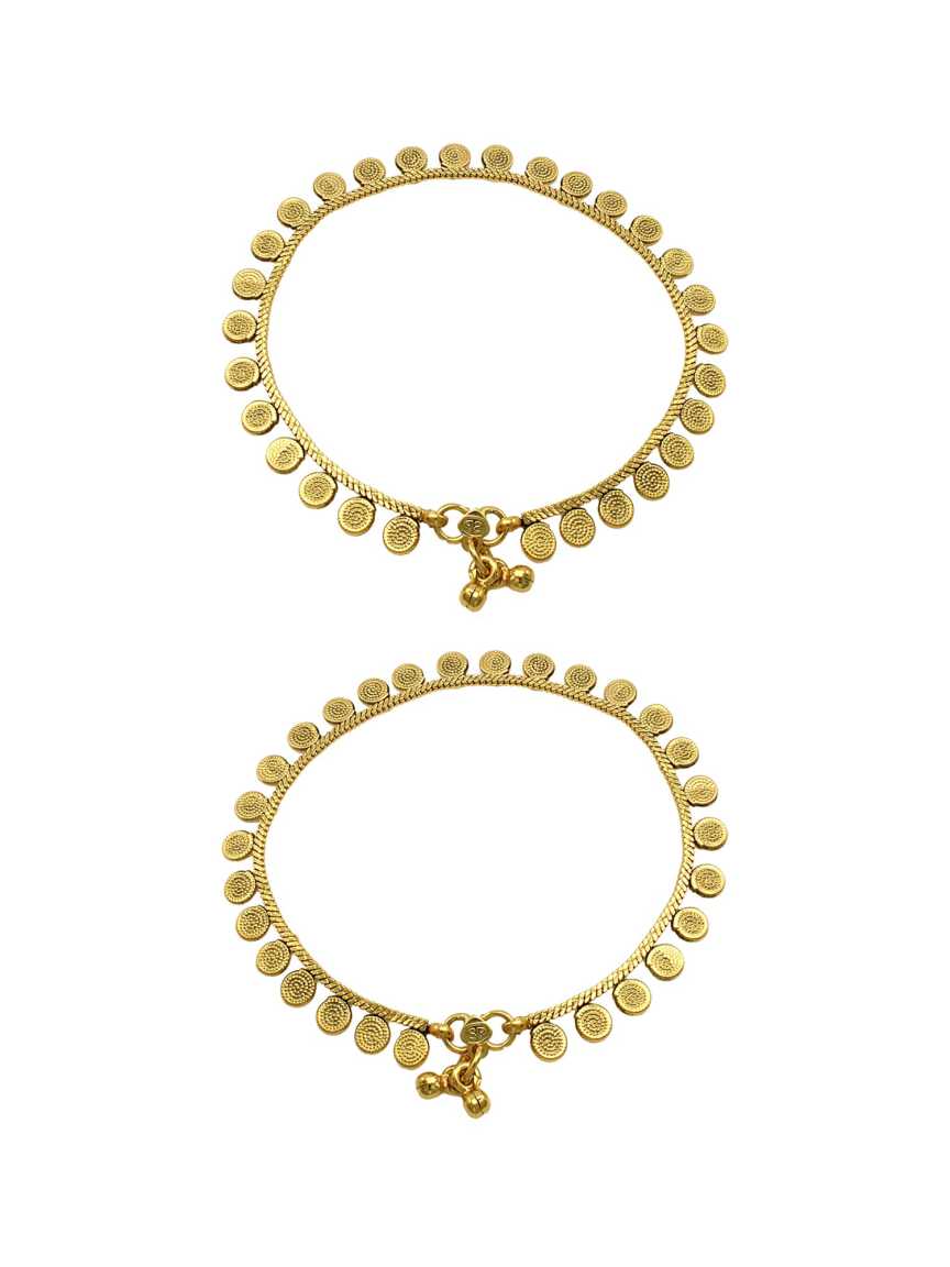 PAYAL ANKLET in CHECKERED POLKI Style | Design - 17407