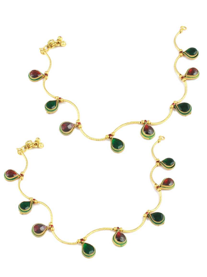 PAYAL ANKLET in JADAU KUNDAN Style | Design - 11837