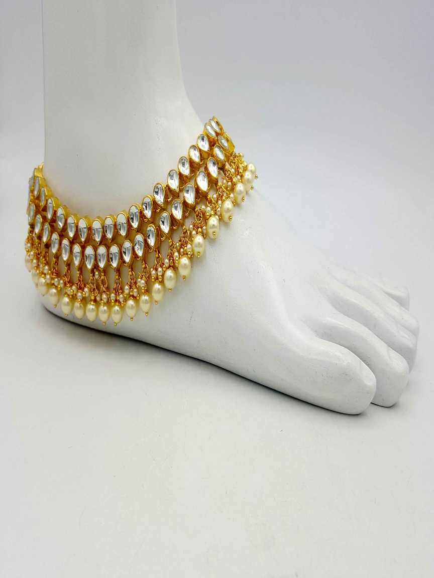 PAYAL ANKLET in JADAU KUNDAN Style | Design - 19139