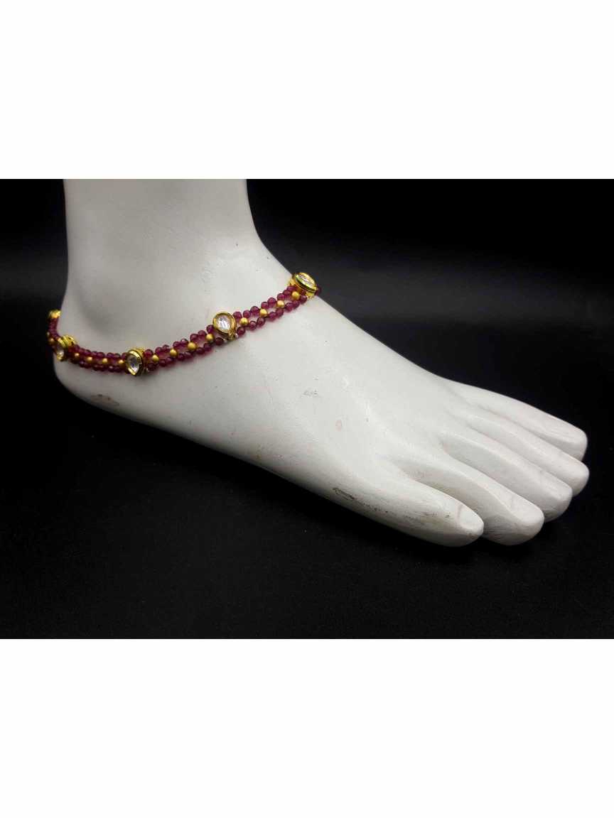 PAYAL ANKLET in VILANDI KUNDAN Style | Design - 20494