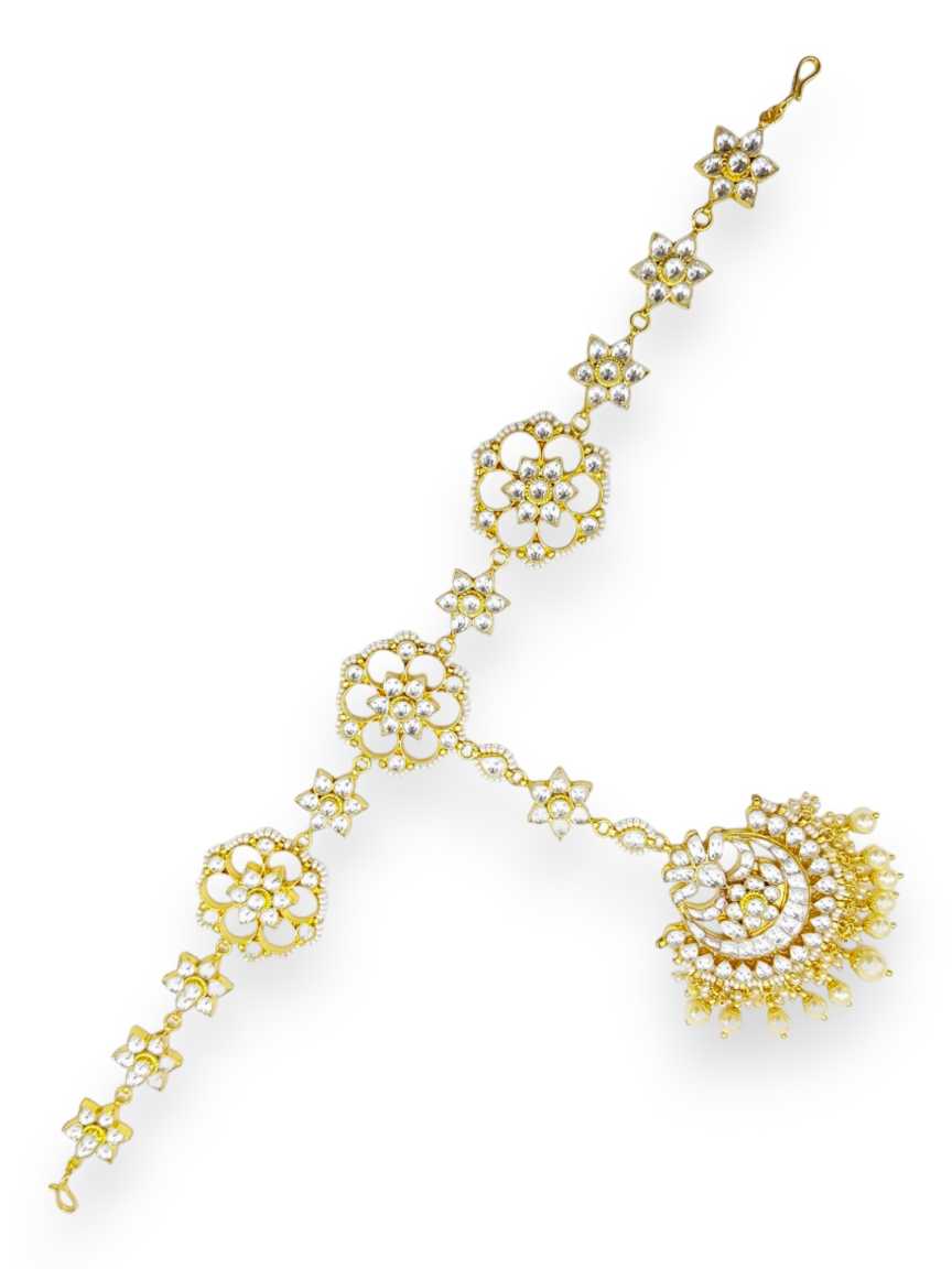 SHEESH PATTI HAIR BAND in JADAU KUNDAN Style | Design - 21312