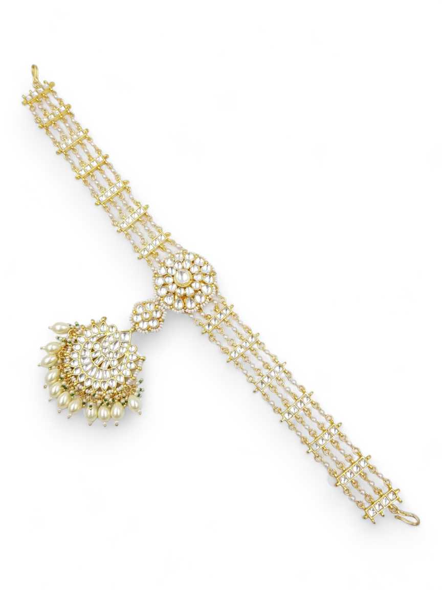 SHEESH PATTI HAIR BAND in JADAU KUNDAN Style | Design - 21998