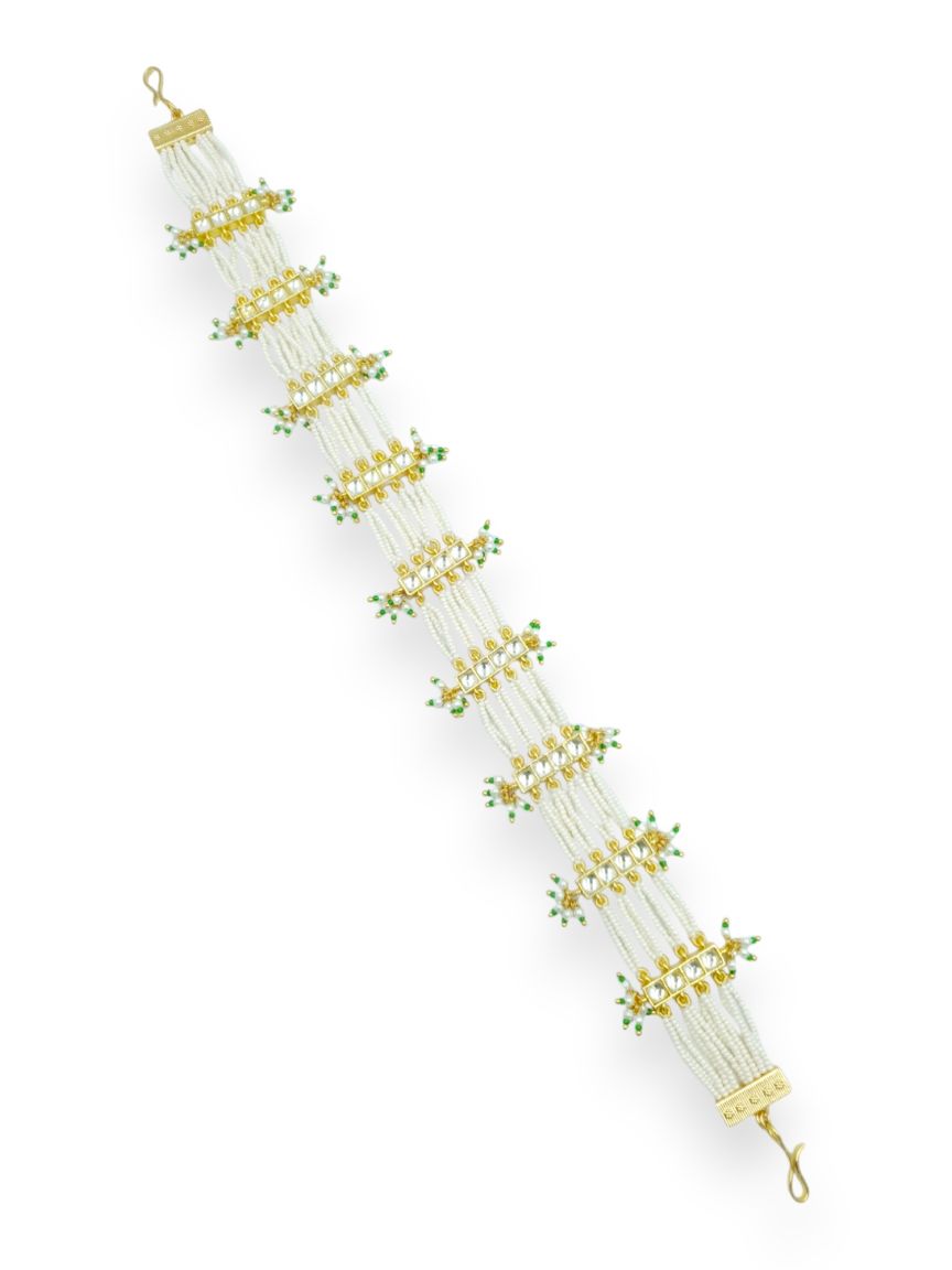 SHEESH PATTI HAIR BAND IN JADAU KUNDAN STYLE | DESIGN - 23482