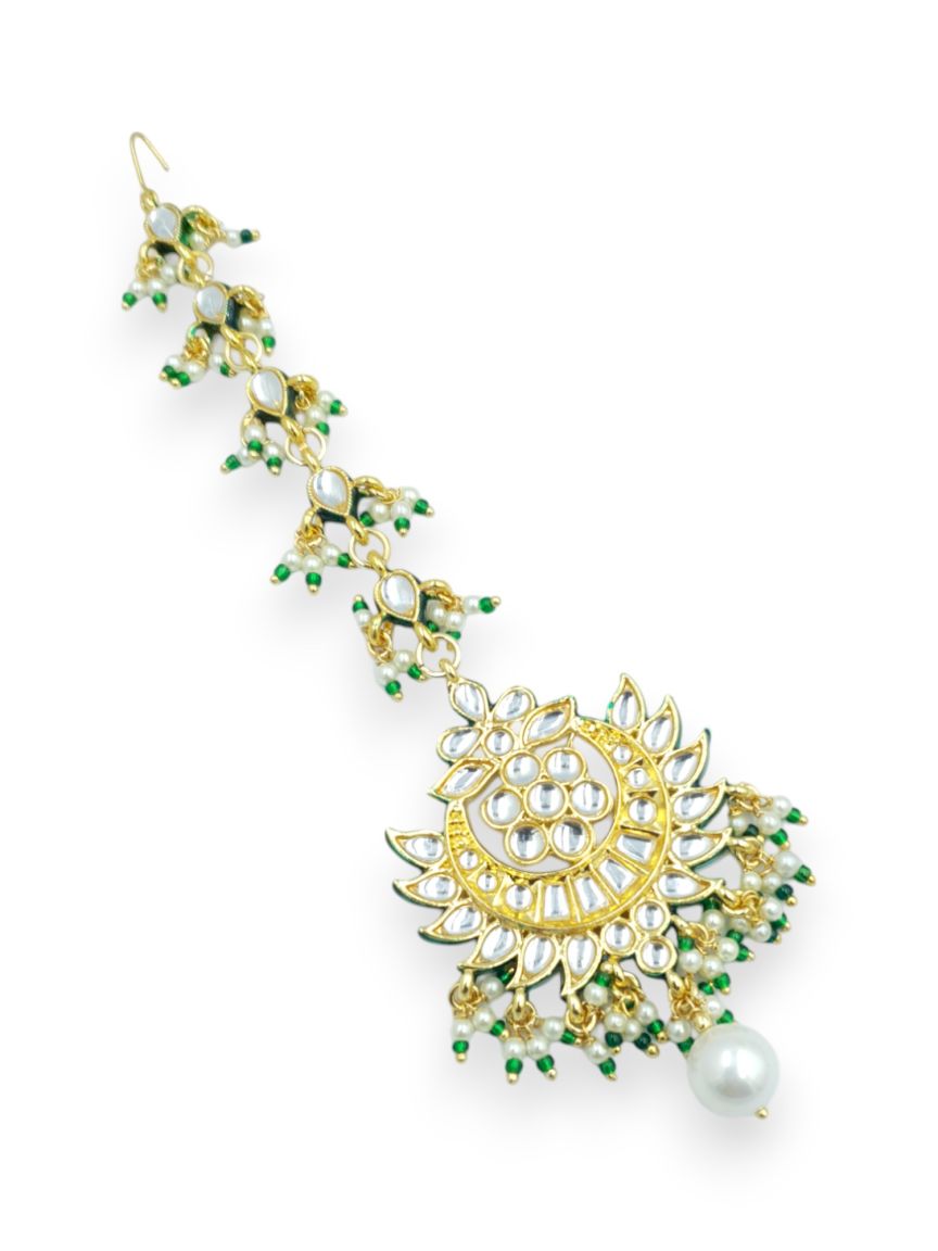 MAANG TIKA IN JADAU KUNDAN STYLE | DESIGN - 23615