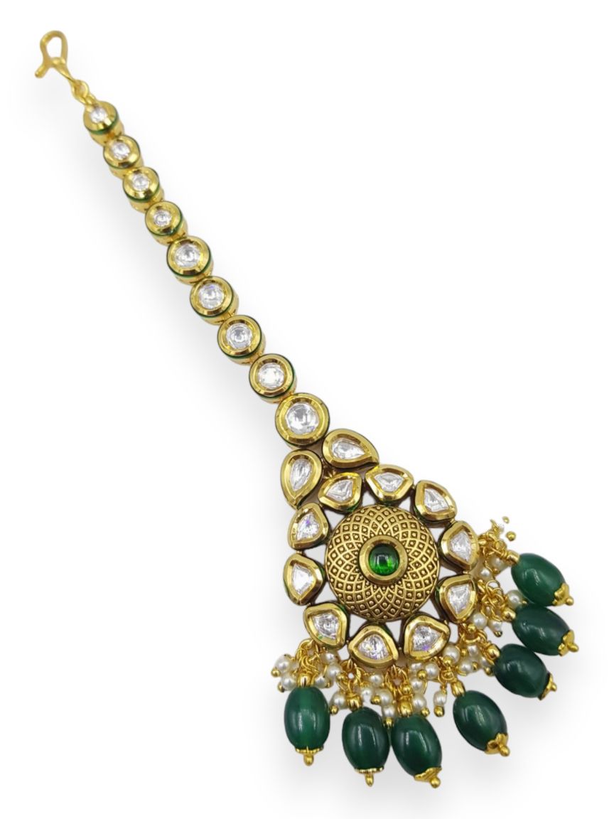 MAANG TIKA IN VILANDI KUNDAN STYLE | DESIGN - 23328
